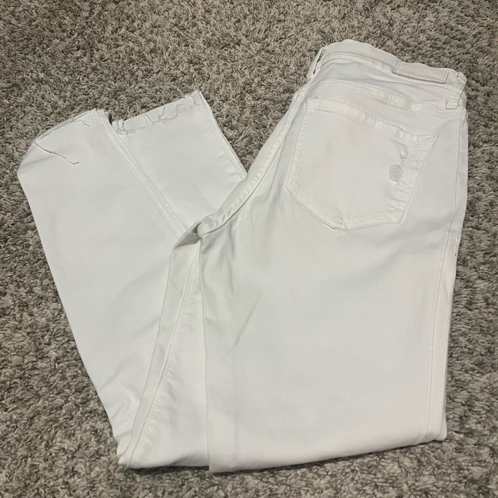 Express Women's Crisp White Ankle Jeans